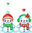 mr. & mrs. snowman