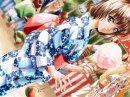 kimono sweet anime girl
