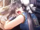 sleep anime school girl