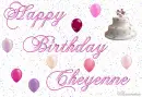 Happy Birthday Cheyenne