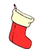 christmas bunny in a stocking