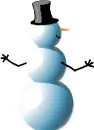 Snowman Showing His Butt