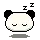 cute panda sleeping