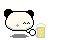 cute panda drunk