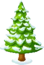 snowy christmas tree