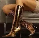 gold boots