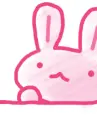 cute kawaii pink bunny