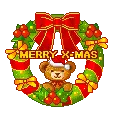 cute kawaii merry christmas teddy bear