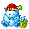 cute kawaii christmas polar bear