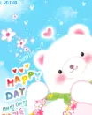 cute kawaii teddy bear smile happy day
