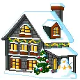 cute kawaii christmas house