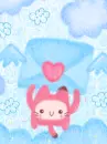 cute kawaii pinkie thing bringing a love letter