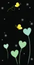 butterflies & flowers at night