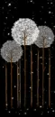 cute kawaii night winter trees
