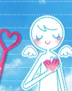cute kawaii angel heart