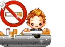 cute kawaii sayclub boy : stop smoking