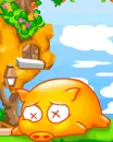 cute kawaii dying pig