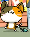 cute kawaii hungry cat