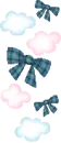cute kawaii ribbons & clouds