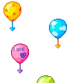 cute kawaii love balloons