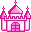 cute kawaii pink castle