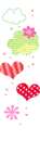 cute kawaii hearts & flowers
