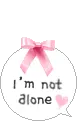 cute kawaii ribbon i'm not alone