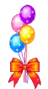 cute kawaii ribbon & balloons