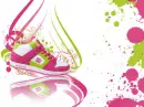 Pink and Green Shoe