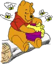 Disney - Pooh Bear Bees Swarming Around