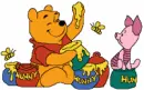 Disney - Pooh Bear Eating Honey With Piglet