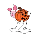 Disney - Piglet Holding A Pumpkin