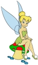 Disney - Tinkerbell On Mushroom- Green