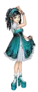 cute lolita in green dress