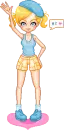 cute doll saying hi