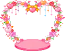 pink flower heart