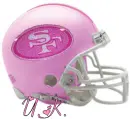 49ers Helmet with Glitter and Name