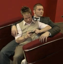 blake lewis and chris richardson cuddle up like bros