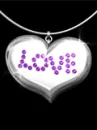 purple love necklace