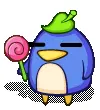 cute kawaii lollipop penguin