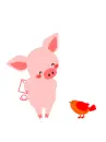 cute kawaii mail pig