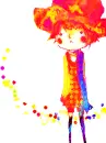 sad color girl