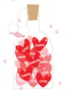 cute kawaii happy love heart bottle