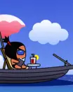 cute kawaii mermaid pucca & garu
