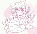 ichigo/zoey likes strawberries (well duh)
