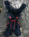cute kawaii kana moon black bunny