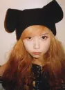 cute kawaii kana moon with a funny hat