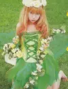 cute kawaii kana moon as a green lolita