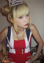 cute kawaii kana moon with a brit flag top