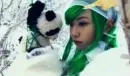 cute kawaii kana moon with her panda